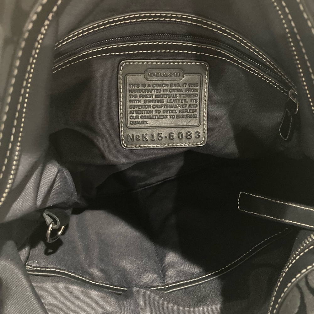 Coach Black signature canvas bucket bag purse - Picture 12 of 12